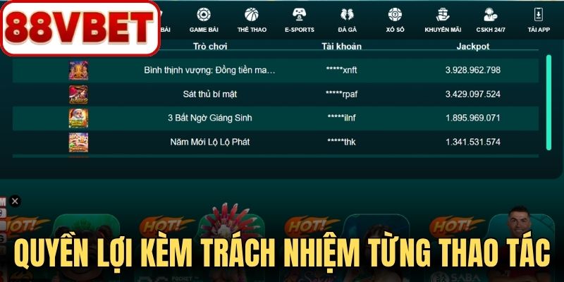 Quyền lợi luôn đi kèm trách nhiệm trong từng thao tác